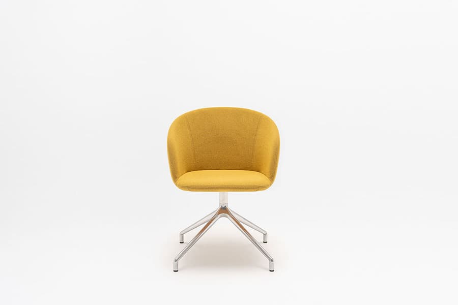 Chaise Grace — Base aluminium poli