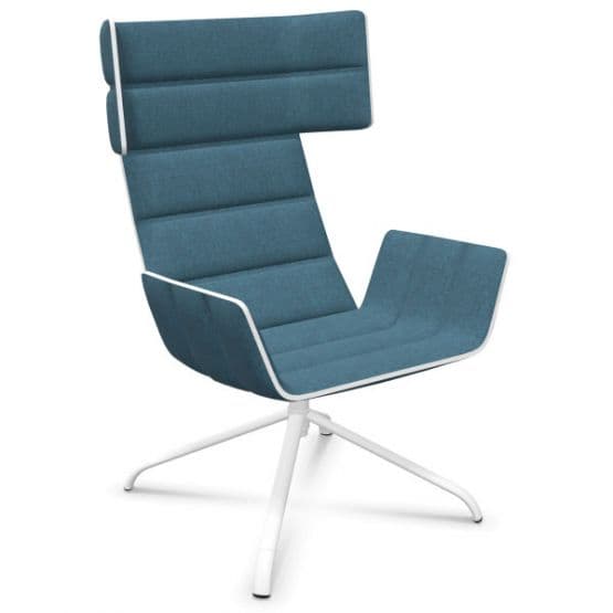 Fauteuil lounge Ildo haut dossier avec accoudoirs et têtière