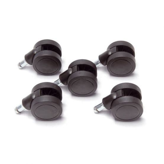 Jeu de 5 roulettes pour sol mou D. 50mm