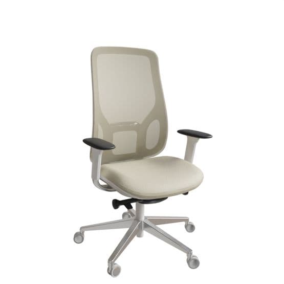 Fauteuil direction Eman blanc résille