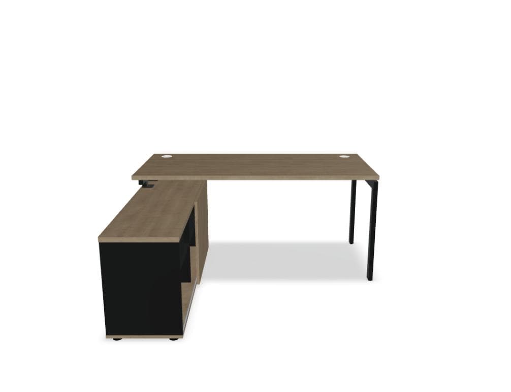 Bureau Ogi U — Individuel droit avec rangement