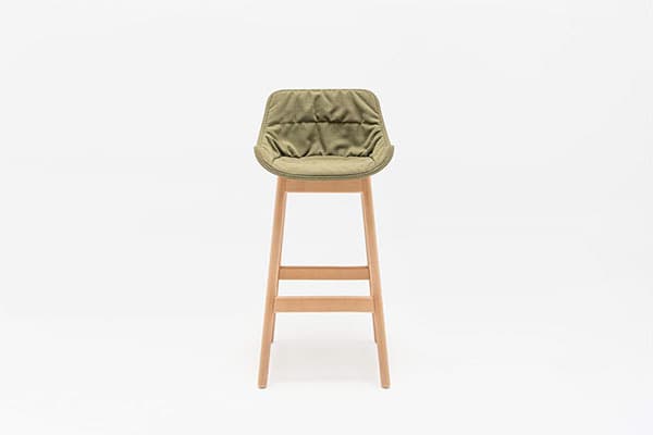 Baltic Soft Duo — Tabouret haut piétement bois