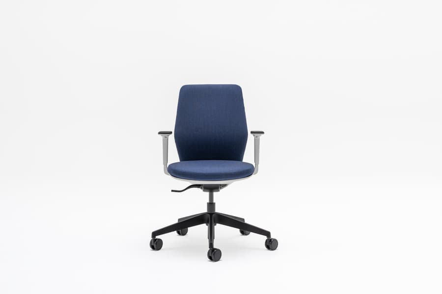 Chaise Evo — Dossier tapissé (roulettes)