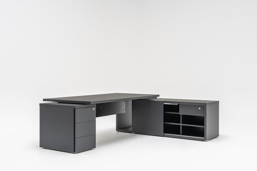 Mito – Droit avec piétement finition gloss — Bureau de direction