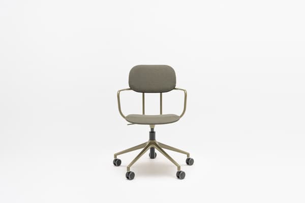 Chaise New School — Réglable tapissée (roulettes)