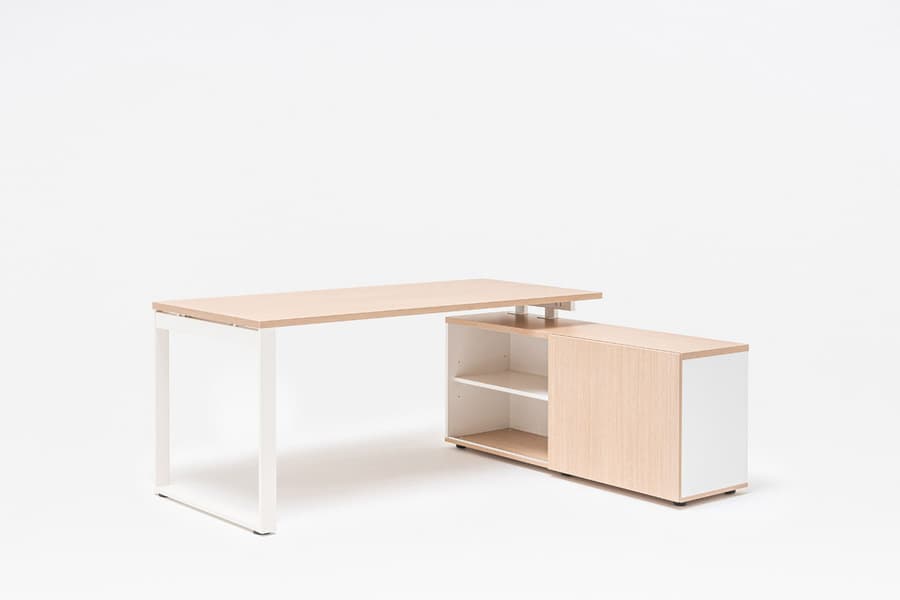 Bureau Ogi Q — Individuel droit avec rangement