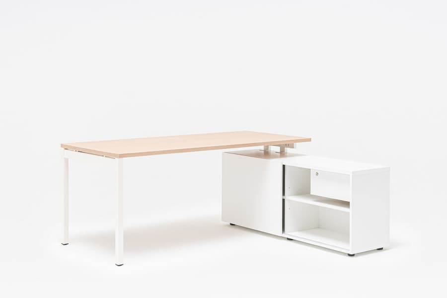 Bureau Ogi Y — Individuel droit avec rangement
