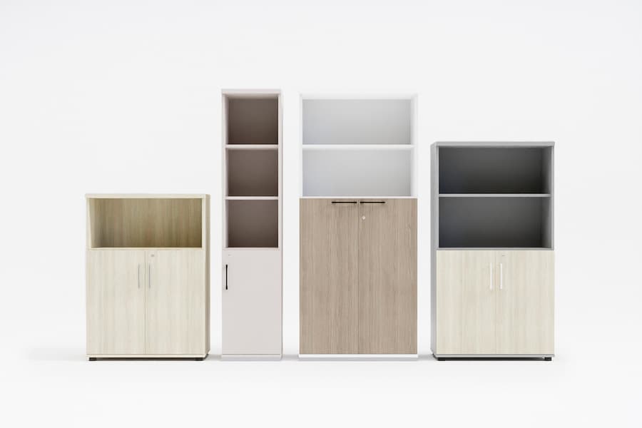 Étagère Standard – 3 niveaux — Bibliothèque + corps fermé