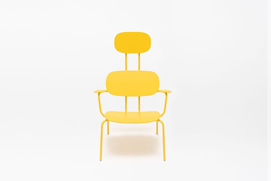 New School Lounge — Fauteuil contreplaqué + appui-tête