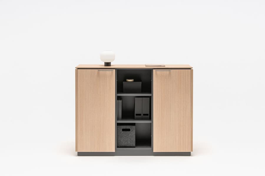 Étagère Status — Bibliothèque + corps fermé
