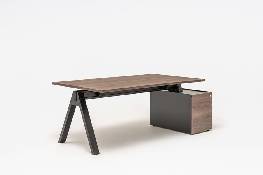 Bureau Viga – Mélaminé — Direction avec crédence