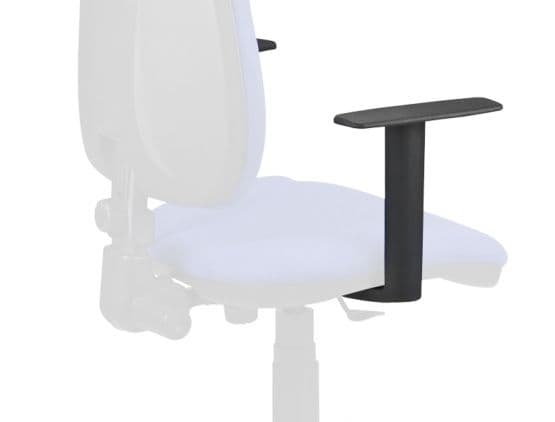 Accoudoirs fixes noirs pour siège ergonomique