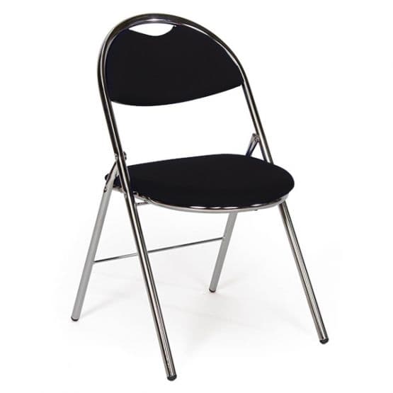 Chaise pliable Azar en tissu M1 et chromé