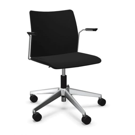 Fauteuil giratoire Adela tapissé