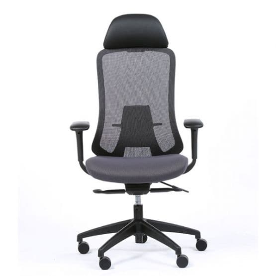 Fauteuil de bureau ergonomique avec têtière Fedo 01 Noir