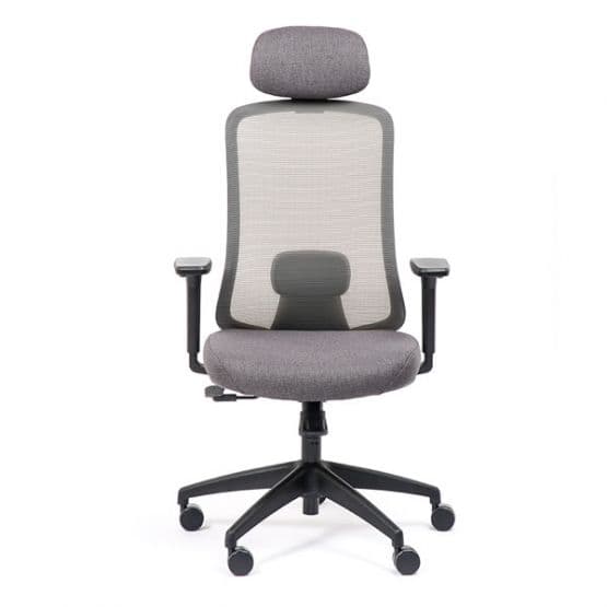 Chaise ergonomique noire avec têtière Lando