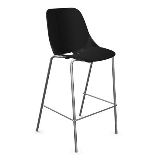 Tabouret 4 pieds coque polypropylène Bakea