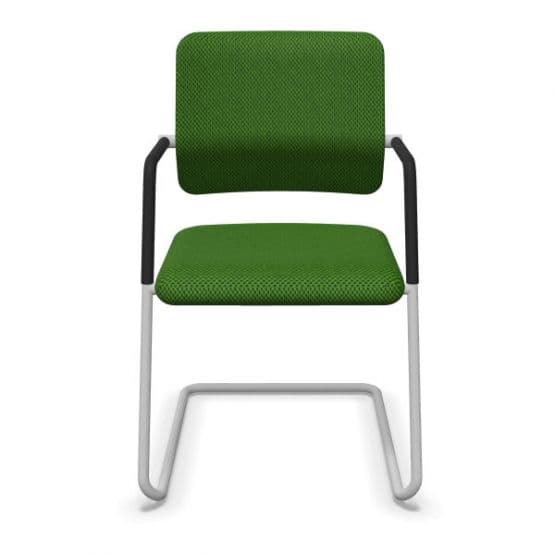 Chaise visiteur piètement luge Drumback blanc