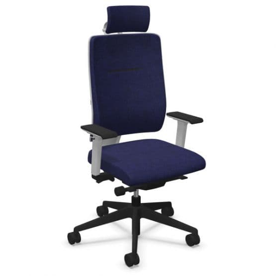 Fauteuil de bureau NPR Toleo blanc avec têtière