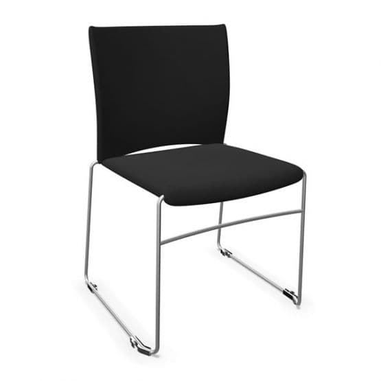 Chaise piètement traineau Jill tapissée