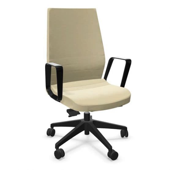 Fauteuil noir de direction design Eden 02