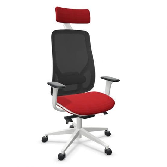 Fauteuil Eman blanc résille avec têtière