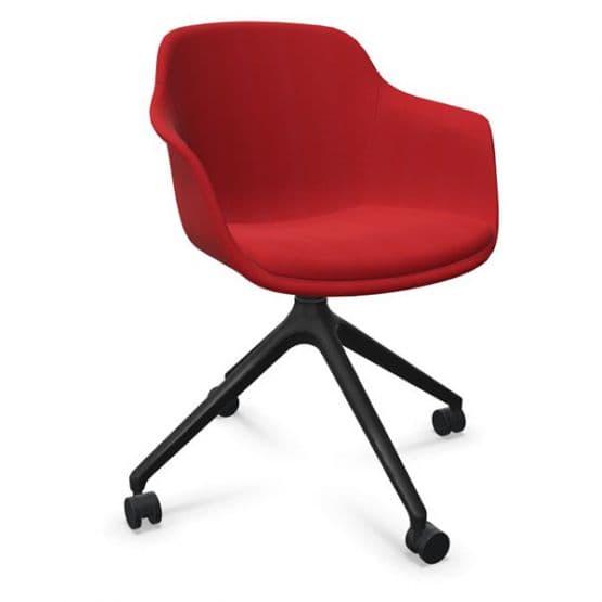 Fauteuil pieds araignée tapissé Loria