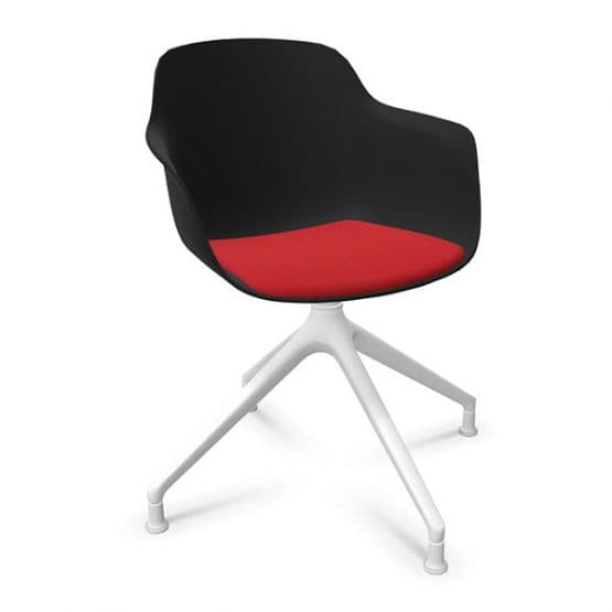 Fauteuil pieds araignée assise tapissée Loria