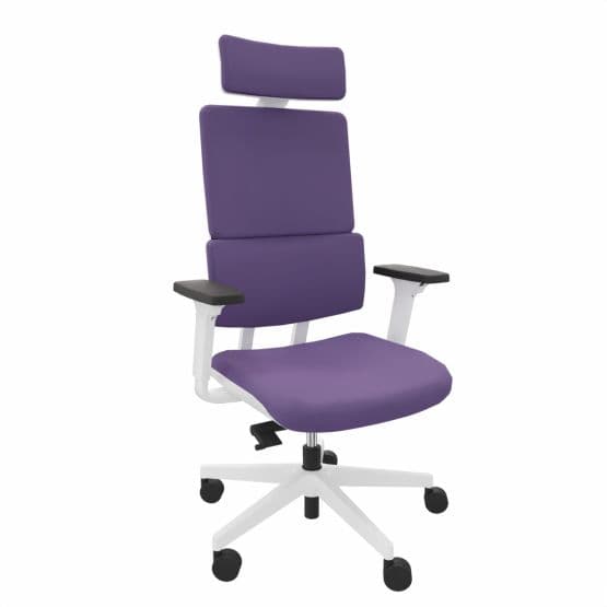 Fauteuil Wi-Max blanc tapissé avec têtière