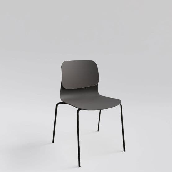 Chaise 4 pieds métal assise et dossier PP Klik