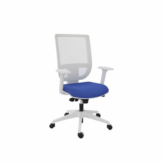 Fauteuil structure blanche dossier résille Tertio