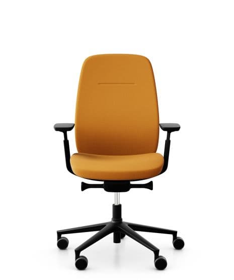 Fauteuil structure noire dossier tapissé Pace