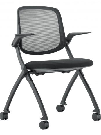 Fauteuil visiteur empilable Visi réf. 3930 | Dossier filet – Gain de place – Sitek