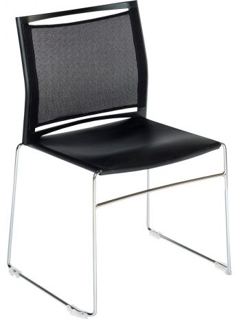 Chaise multi-usages Jill réf. 3683 | Dossier en filet – Empilable 8h/jour – Sitek