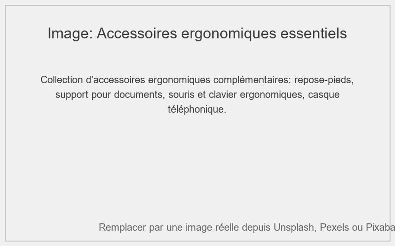 Collection d'accessoires ergonomiques essentiels pour le télétravail