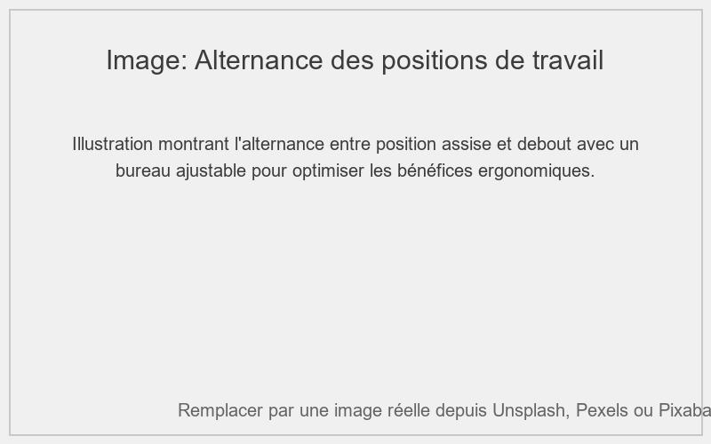 Alternance des positions de travail avec un bureau assis-debout