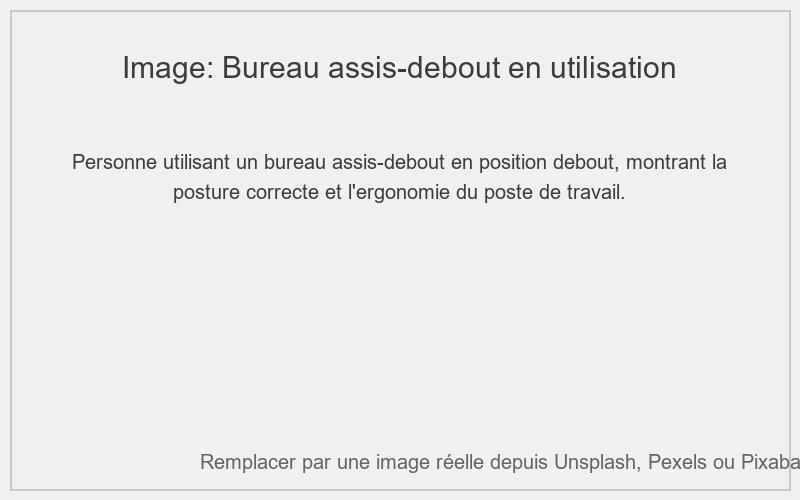 Utilisation d'un bureau assis-debout