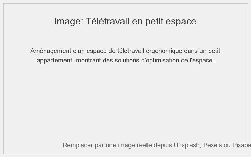 Espace de télétravail bien délimité dans un petit appartement