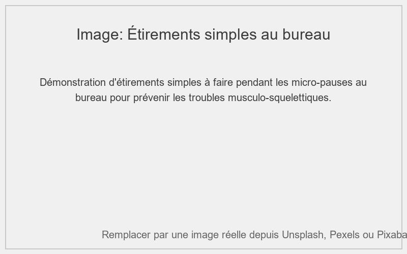 Étirements simples à faire pendant les micro-pauses au bureau