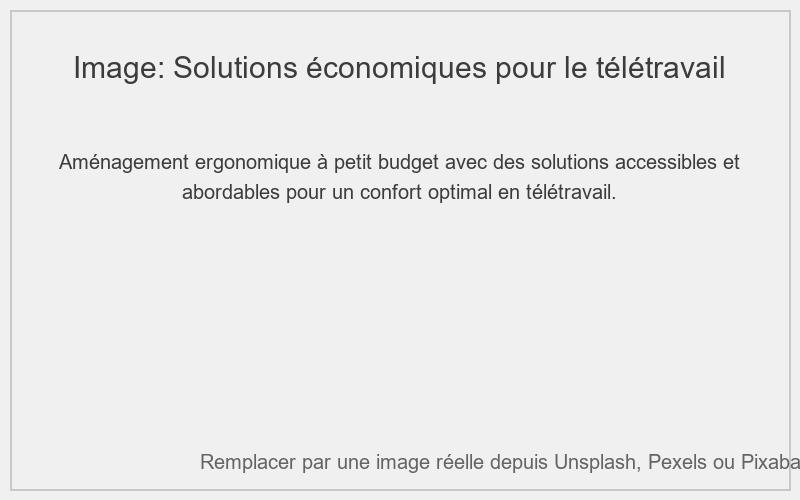 Solutions ergonomiques économiques pour le télétravail