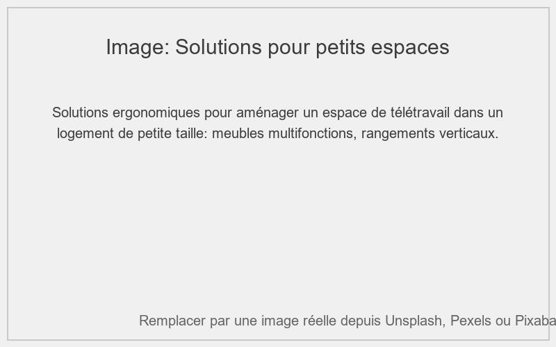 Solutions ergonomiques pour petits espaces de télétravail