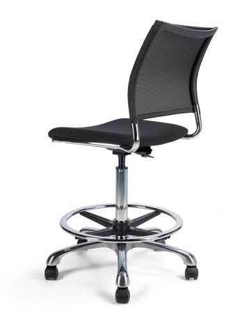 Fauteuil de bureau technique Surf-H tissu noir – utilisation polyvalente – ACT