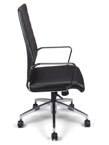 Fauteuil manager Clas PU façon cuir noir – bureau – ACT