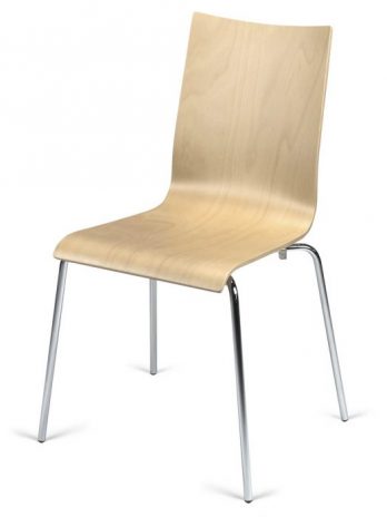 Chaise accueil Fimo hêtre naturel – bureaux ou espaces d'attente – ACT