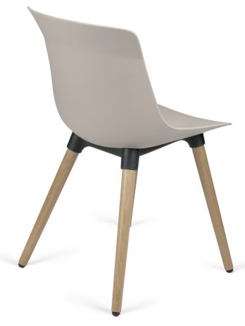 Chaise coque polypropylène Lumo pieds bois – accueil – ACT