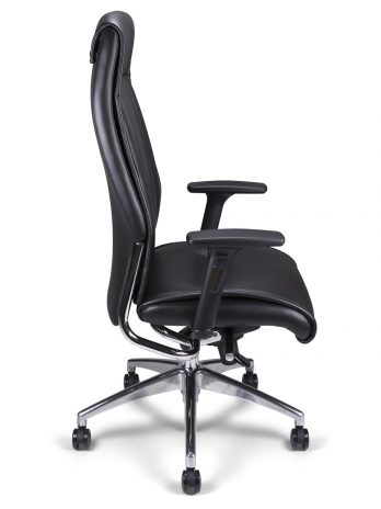 Fauteuil de bureau synchronisé Malo PU noir – direction – ACT