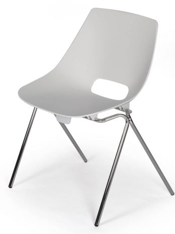 Chaise empilable accueil polymère noir – polyvalente – ACT