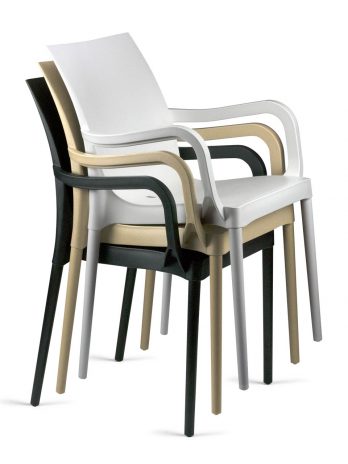 Fauteuil visiteur Sina-F technopolymer – intérieur/extérieur – ACT