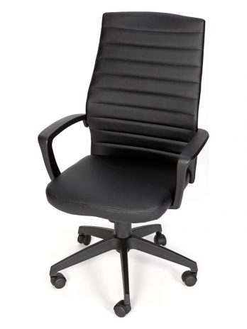 Fauteuil de bureau manager Yann tissu PU noir – bureau – ACT