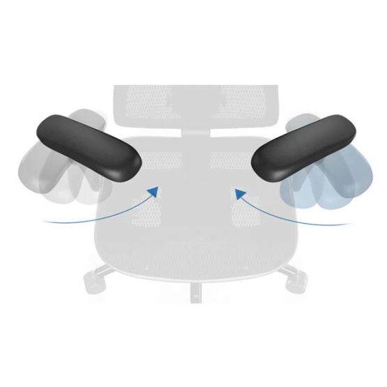 Fauteuil de bureau ergonomique en maille grise – Tech Ergohuman – accoudoirs 5D – 24/24 – Image 7